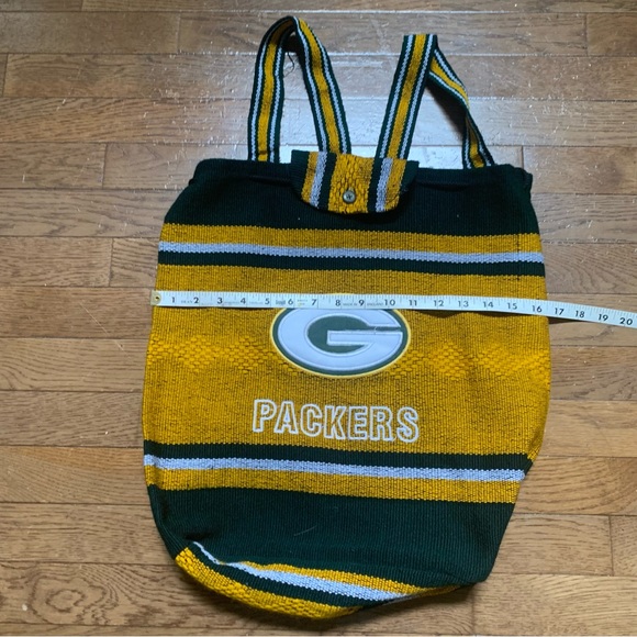 Green Bay Packers Embroidered Knit Backpack / Tote - Picture 6 of 7